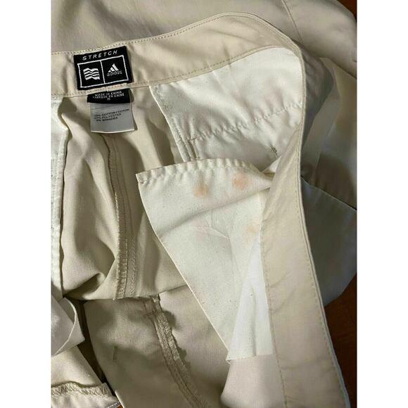 Adidas Women's Ivory Sz 8 Capri Pant Golf Club Slim Fit Stretch Pockets Chino - Picture 10 of 11